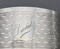 Birmingham English Sterling Silver Napkin Ring Name Engraved David