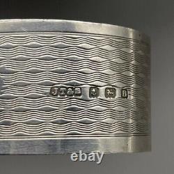 Birmingham English Sterling Silver Napkin Ring Name Engraved David