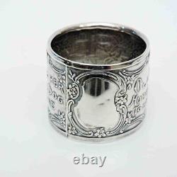 Blackinton Sterling Child's Nursery Rhyme Napkin Ring Old Mother Hubbard Antique