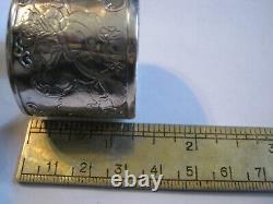 Blackinton Sterling Nursery Rhyme Napkin Ring Old Woman Who Rode a Broom with Cat