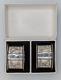 Boxed Pair Of Antique English Sterling Silver Napkin Rings B Initial, D 1913-4