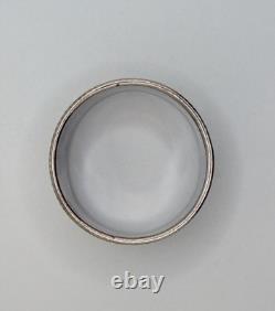 Boxed Pair of Antique English Sterling Silver Napkin Rings B initial, d 1913-4