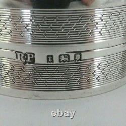 Boxed Set of Antique English Sterling Silver Napkin Rings P initial engraving