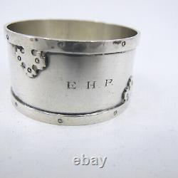 CARMEL by WALLACE Sterling Silver Arts & Crafts Napkin Ring E. H. P. 374