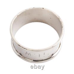 Cartier Sterling Silver Napkin Ring Simple Refined 20thc Monogram Scw