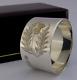 Cased Mint Sterling Silver & Gold Scottish Thistle Napkin Ring 1977