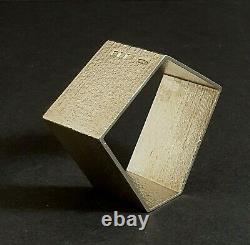 Christopher Nigel Lawrence 1972 Sculptural Sterling Silver Napkin Ring Modernist