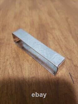 Colonial Sterling Silver Napkin Ring Rectangle Shape Hammered Finish No Monogram