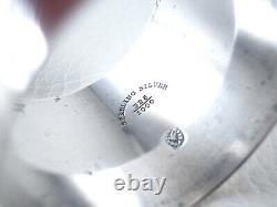 DURGIN Antique Sterling Silver 925 Napkin Ring(s) Engraved Plants No Monogram