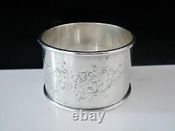 Decorative Japanese Sterling Silver Napkin Ring, Asahi Shoten, c. 1930