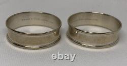 Designer Signed Gorham Sterling Silver Set of 2 Napkin Rings