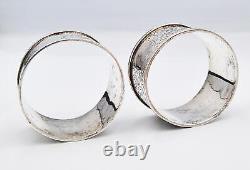 EDWARDIAN STERLING SILVER NAPKIN RINGS Birmingham 1904-1905