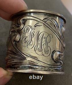 Early Sterling Silver Repousse Napkin Ring