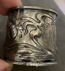 Early Sterling Silver Repousse Napkin Ring