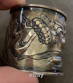 Early Sterling Silver Repousse Napkin Ring