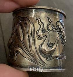 Early Sterling Silver Repousse Napkin Ring