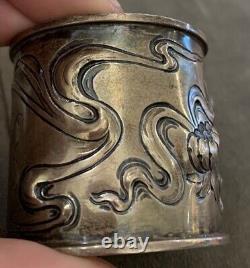 Early Sterling Silver Repousse Napkin Ring