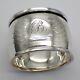 Engine Turned Napkin Ring Sterling Silver 1928 Birmingham Mono B