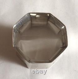 English Octagonal Sterling Silver Napkin Ring Serviette Holder 1924