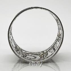 FRENCH NAPKIN RING 950 Grade SILVER ANTIQUE REPOUSSE c1900 Hallmarked