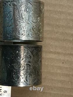 Fabulous Antique Towle Ornate Sterling Silver Napkin Rings