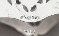 Fine American 925 Sterling Silver Handmade Chased Ornate Napkin Rings