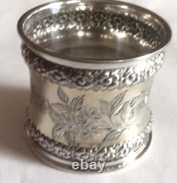 Flower Garland Sterling Silver Napkin Ring Serviette Holder By Gorham 1888