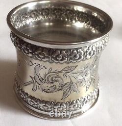 Flower Garland Sterling Silver Napkin Ring Serviette Holder By Gorham 1888