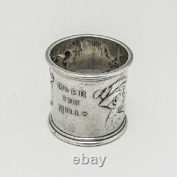 Flutist Boy Large Napkin Ring Whiting Sterling Silver 1909 Mono