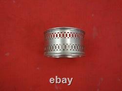 French Sterling Silver Napkin Ring Pierced 1 3/4 x 1 Vintage Silver
