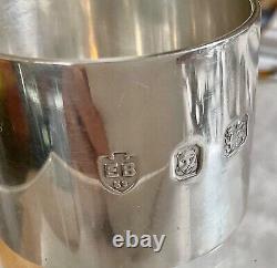 GORGEOUS PAIR OF VERY HEAVY English Antique Vintage Sterling Silver Napkin Ring
