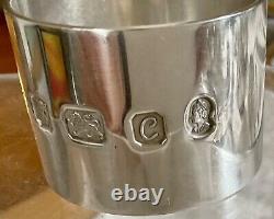 GORGEOUS PAIR OF VERY HEAVY English Antique Vintage Sterling Silver Napkin Ring