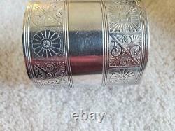 GORHAM Sterling Silver Large NAPKIN RING with Bands of Decorative Panels 48 grams