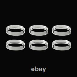Georg Jensen. Set of six Sterling Silver Pyramid Napkin Rings #22A
