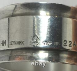 George Jensen Sterling Silver Art Deco Napkin Ring Harald Nielsen # 22A Pyramid