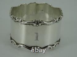 George V Solid Sterling Silver Set Of Six Numbered Napkin Rings Birmingham 1913