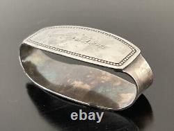 German Sterling Silver Napkin Ring Mono Andrea