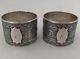 Gorgeous Pair Of American Persian Style Aesthetic Sterling Napkin Rings C. 1880