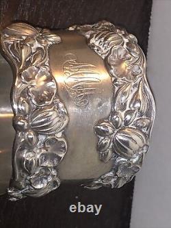 Gorham B208 Pond Lily Sterling Silver Ring Napkin Ring withMonogram