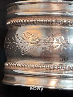 Gorham Brite-Cut Sterling Silver Napkin Ring Margarite Name Engraved