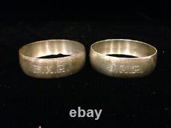 Gorham Sterling 1332 Napkin Rings Seven Rings Excellent Condition