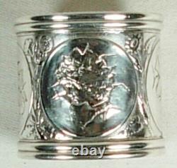 Gorham Sterling Silver Napkin Ring 1370 Children Hats Circa 1800's