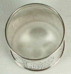 Gorham Sterling Silver Napkin Ring 1370 Children Hats Circa 1800's