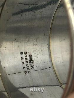 Gorham Sterling Silver Zodiac Napkin Ring 2 wide, marked Sterling B2215, heavy