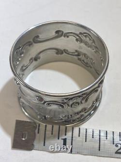 Gorham Vintage Napkin Ring Sterling Silver Monogrammed BEM Strasbourg