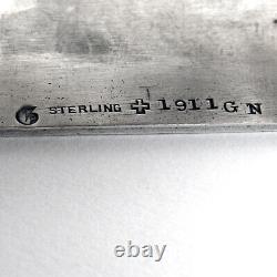 Greek Key Oval Napkin Ring Fradley Sterling Silver 1910 Mono TLH