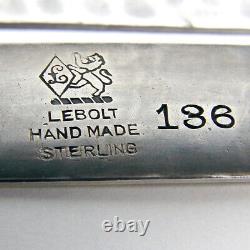 Hammered Napkin Ring Lebolt Sterling Silver 1930 Mono T