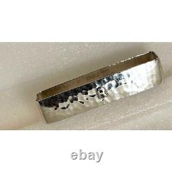 Heavy Handmade Lebolt Hammered Sterling Silver Napkin Ring Monogrammed R 1930s