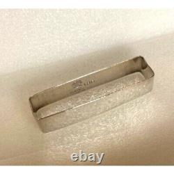 Heavy Handmade Lebolt Hammered Sterling Silver Napkin Ring Monogrammed R 1930s