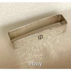 Heavy Handmade Lebolt Hammered Sterling Silver Napkin Ring Monogrammed R 1930s